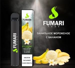 Купить Fumari - Банановое мороженое, 800 затяжек